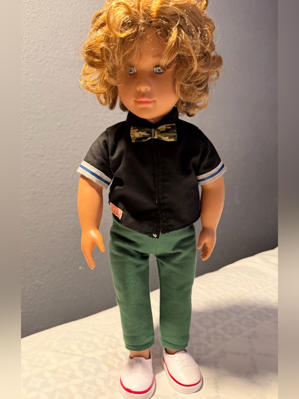 Our generation 18in Lorenz Doll Outfit Set - Black Shirt & Green Pants